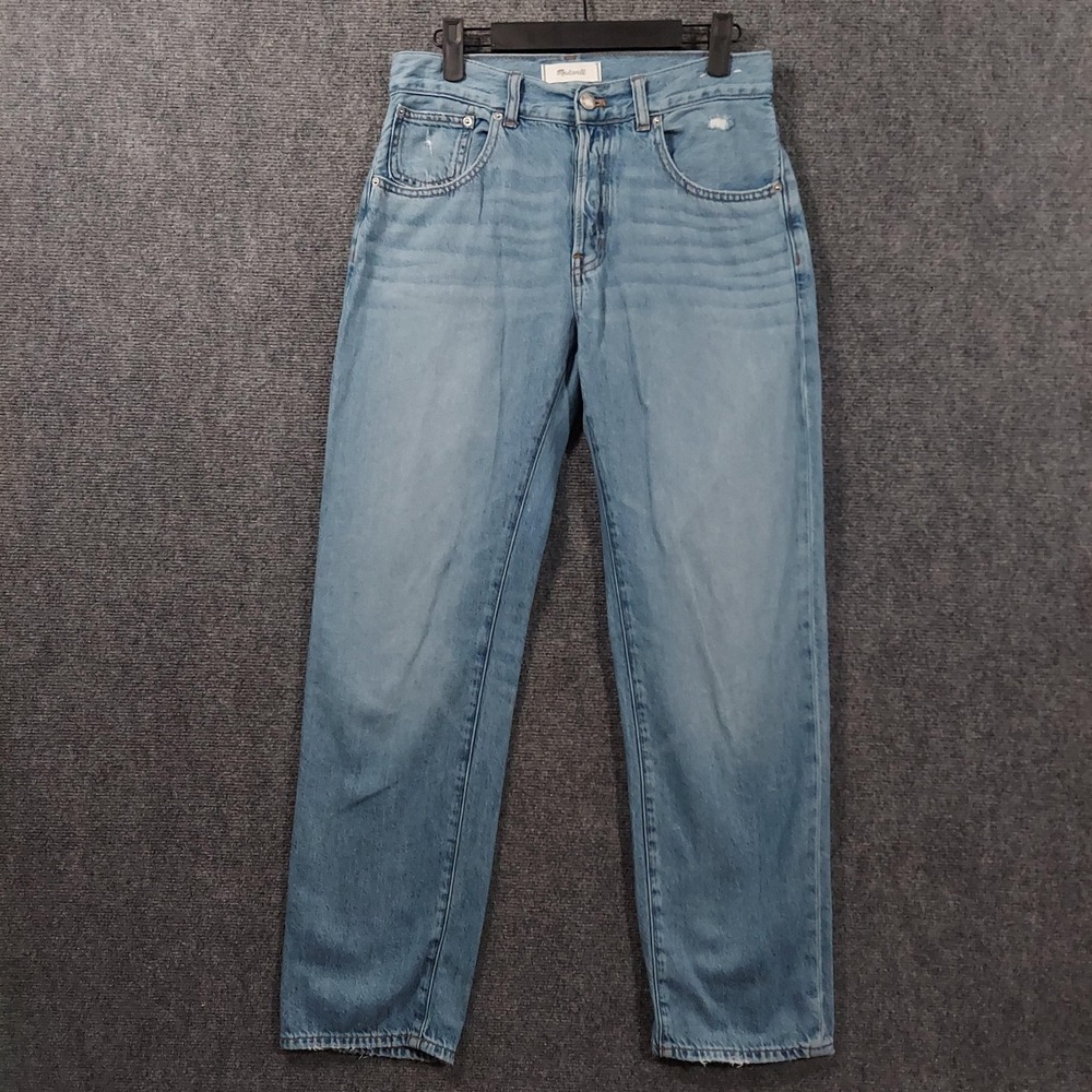 Madewell The Dean Easy Straight Jeans Womens Blue Button Fly Fits 28x29